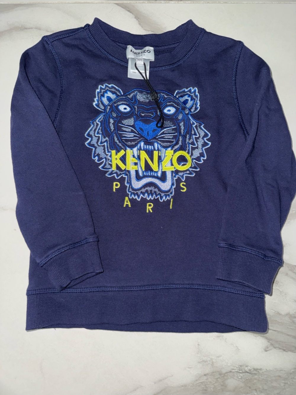 Kenzo Navy and Blue Embroidered Tiger Sweatshirt